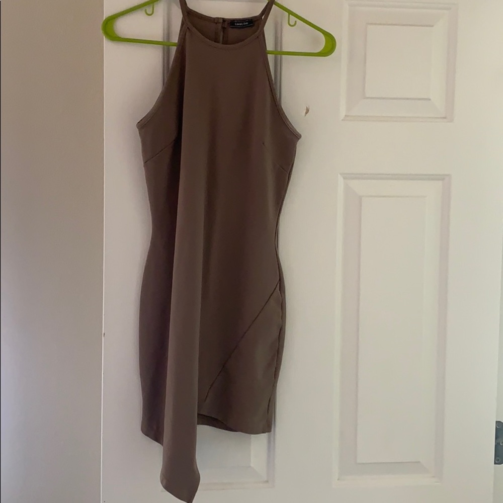 Tan sexy right dress